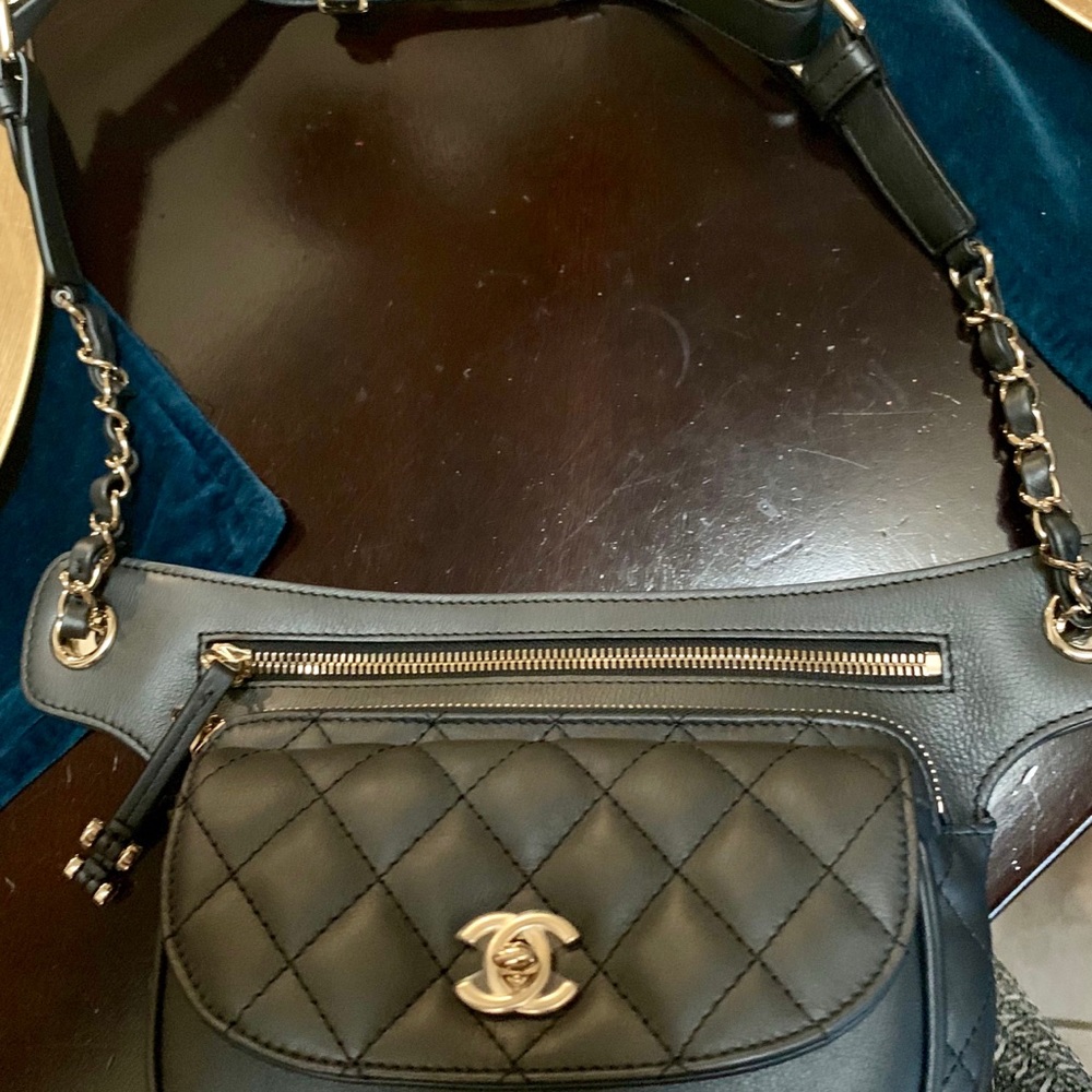 Chanel Waist Bag rare find credit card pocket back